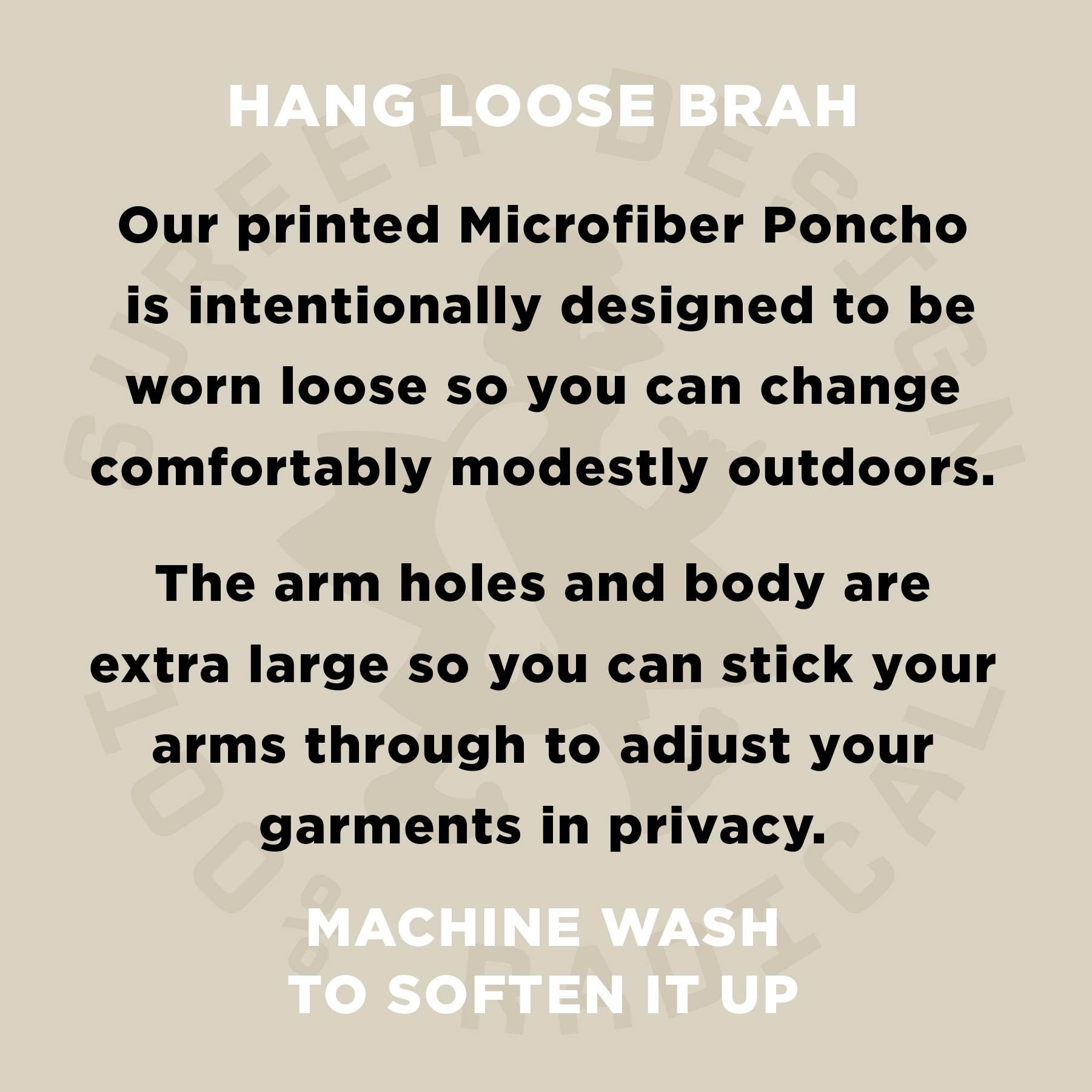 Pilotfish Surf Poncho with zippered closure provides privacy during on-the-spot changing.
