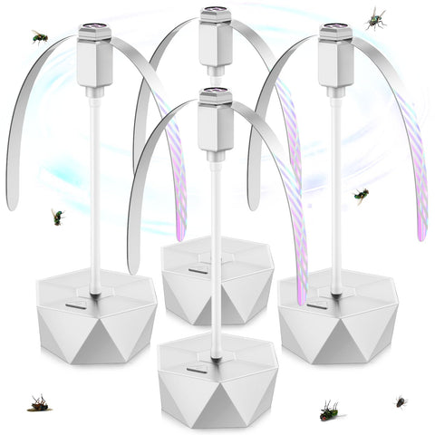 PIMAG fly fan with holographic blades for table use, keeps flies away during meals.