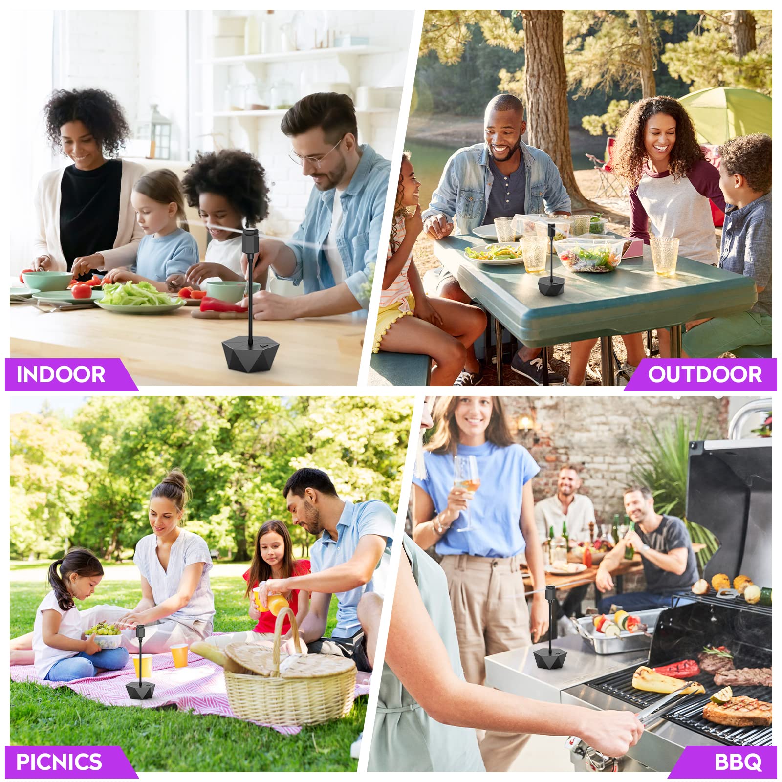 Suitable for outdoor patios and picnics with ease.