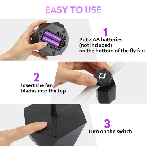 Compact and portable PIMAG Fly Fan for any setting.