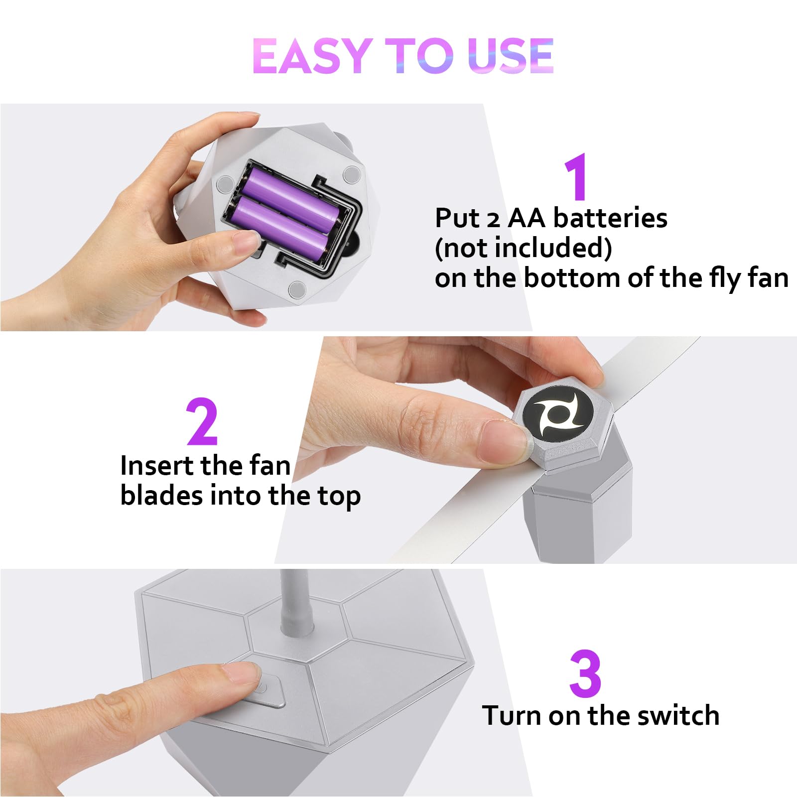 PIMAG portable foldable fly fan easy to carry for picnics.