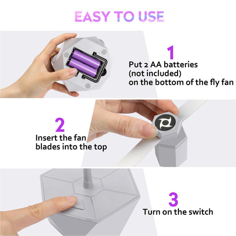 PIMAG portable foldable fly fan easy to carry for picnics.