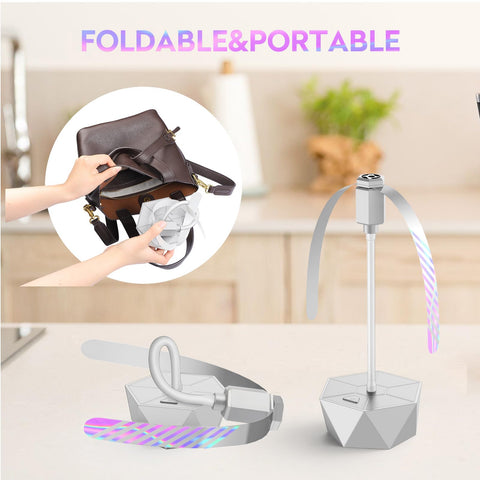 PIMAG fly fan on table center provides wide coverage for gatherings.
