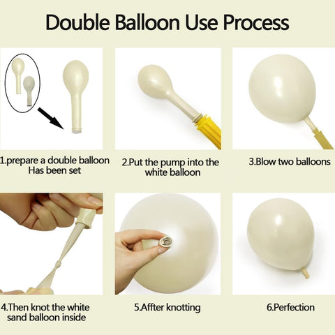 Pinbra champagne gold balloons add glossy accents to the arch decor.