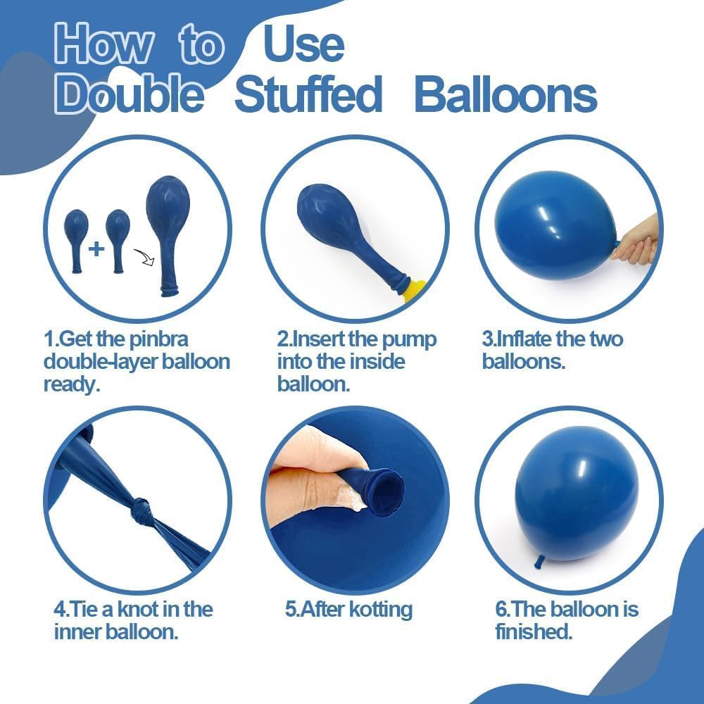 Pinbra double-stuffed white balloons add clean contrast.
