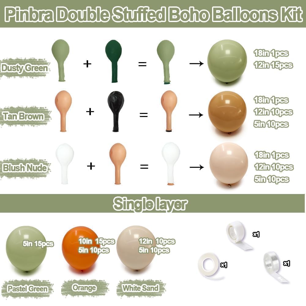Pinbra nude blush white-sand balloons provide versatile tones for events.