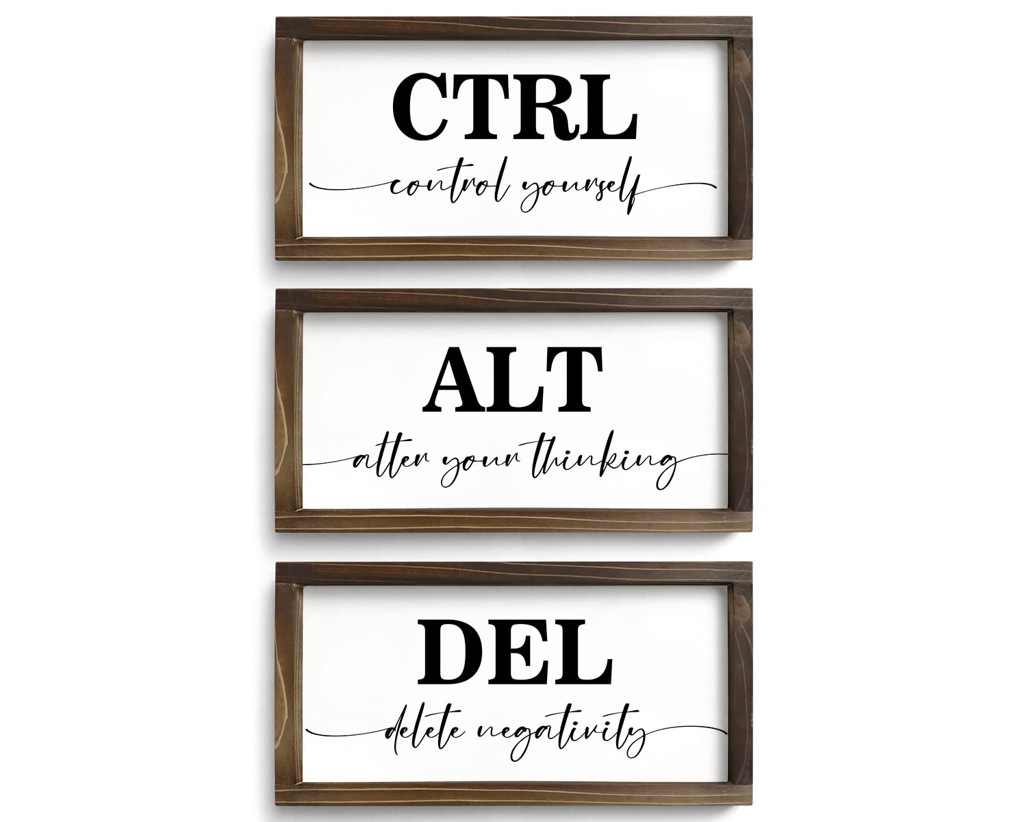 Pinetree Art CTRL ALT DEL framed sign boosts office motivation.