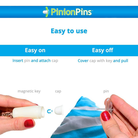 Pinion Pins pack of 16 duvet fasteners keeps blankets in place overnight.