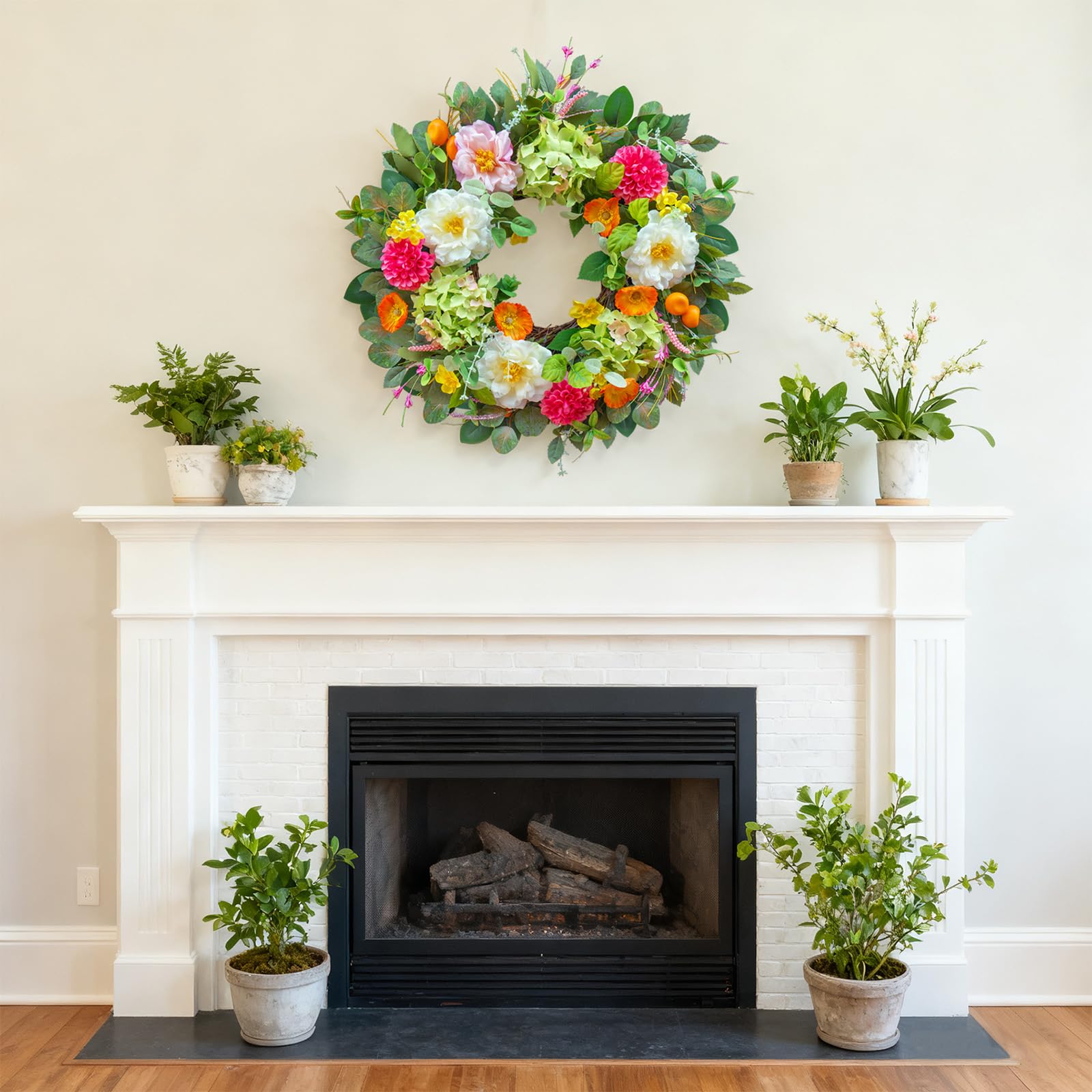Pinkpuii wreath suitable for indoor or outdoor display