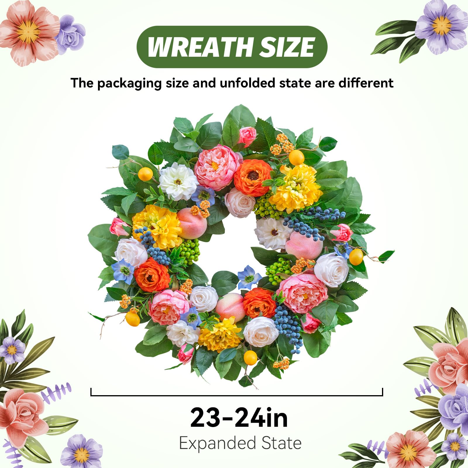 Multi-season design transitions from spring to summer with colorful blooms.
