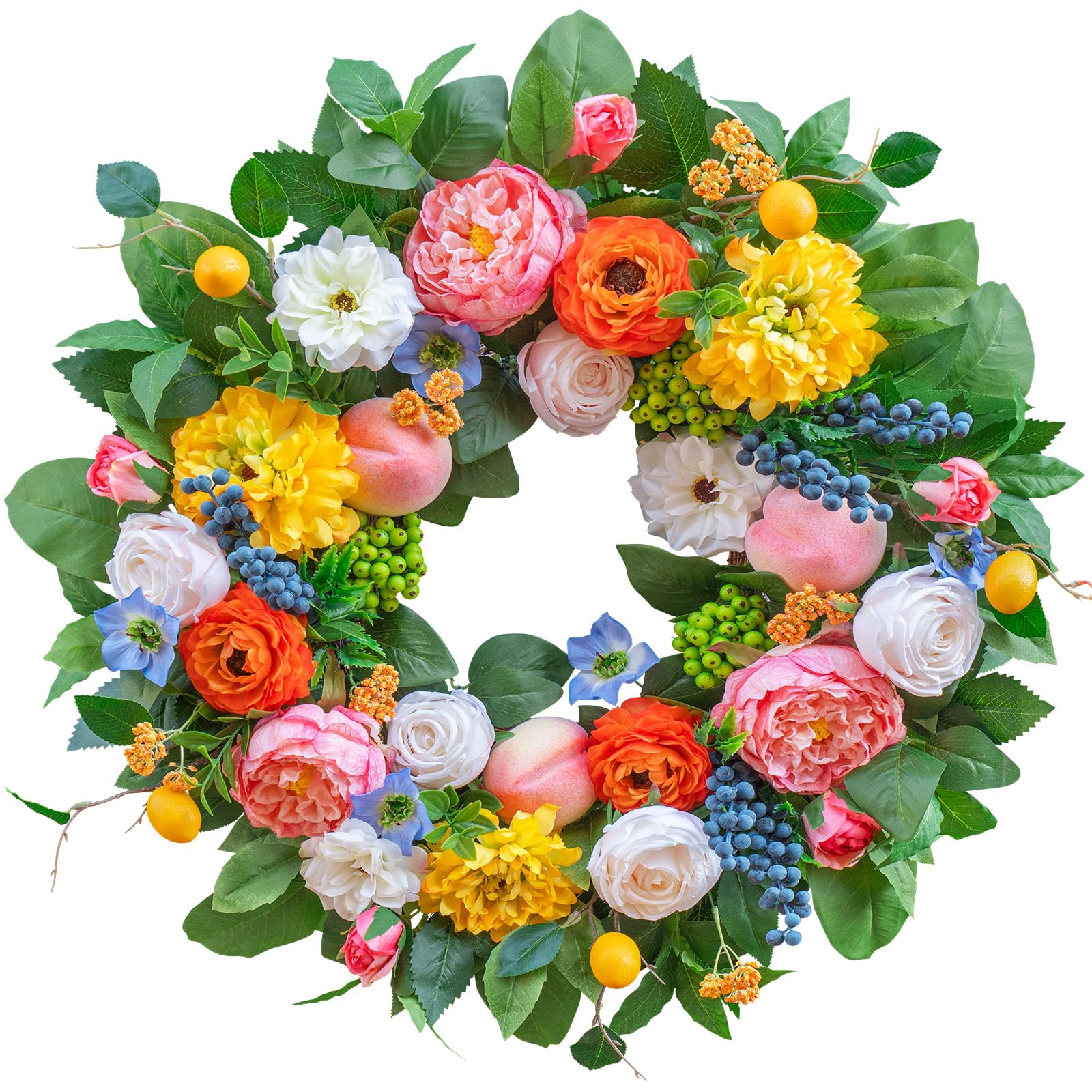 Brighten entryways with a welcoming Pinkpuii wreath for any home.