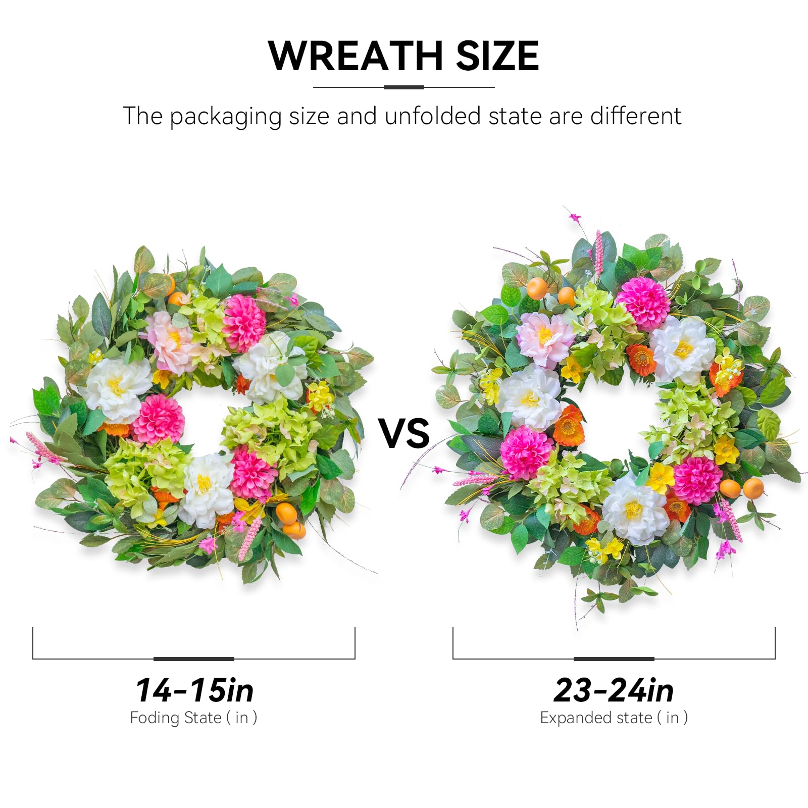 Pinkpuii wreath serves as a wedding or garden party decor focal point