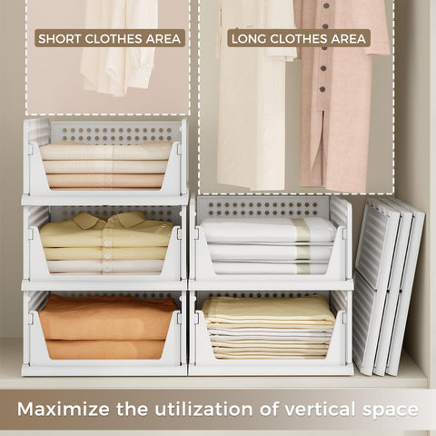 Pinkpum closet bins with slide rails simplify reaching items in the back.