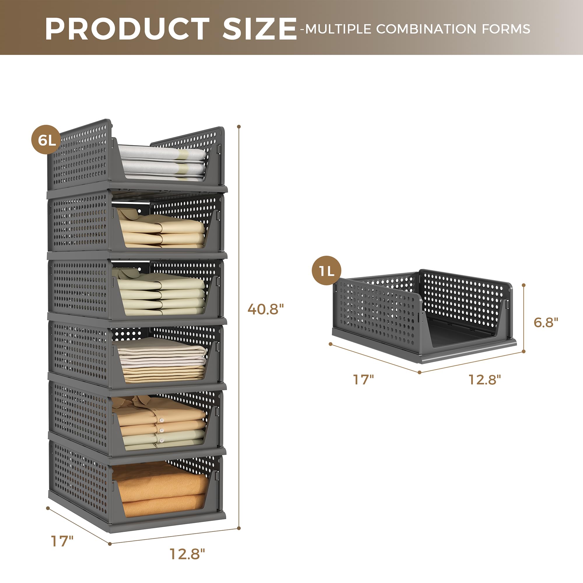 PinkPum foldable drawer storage bin ideal for wardrobes and kitchens.