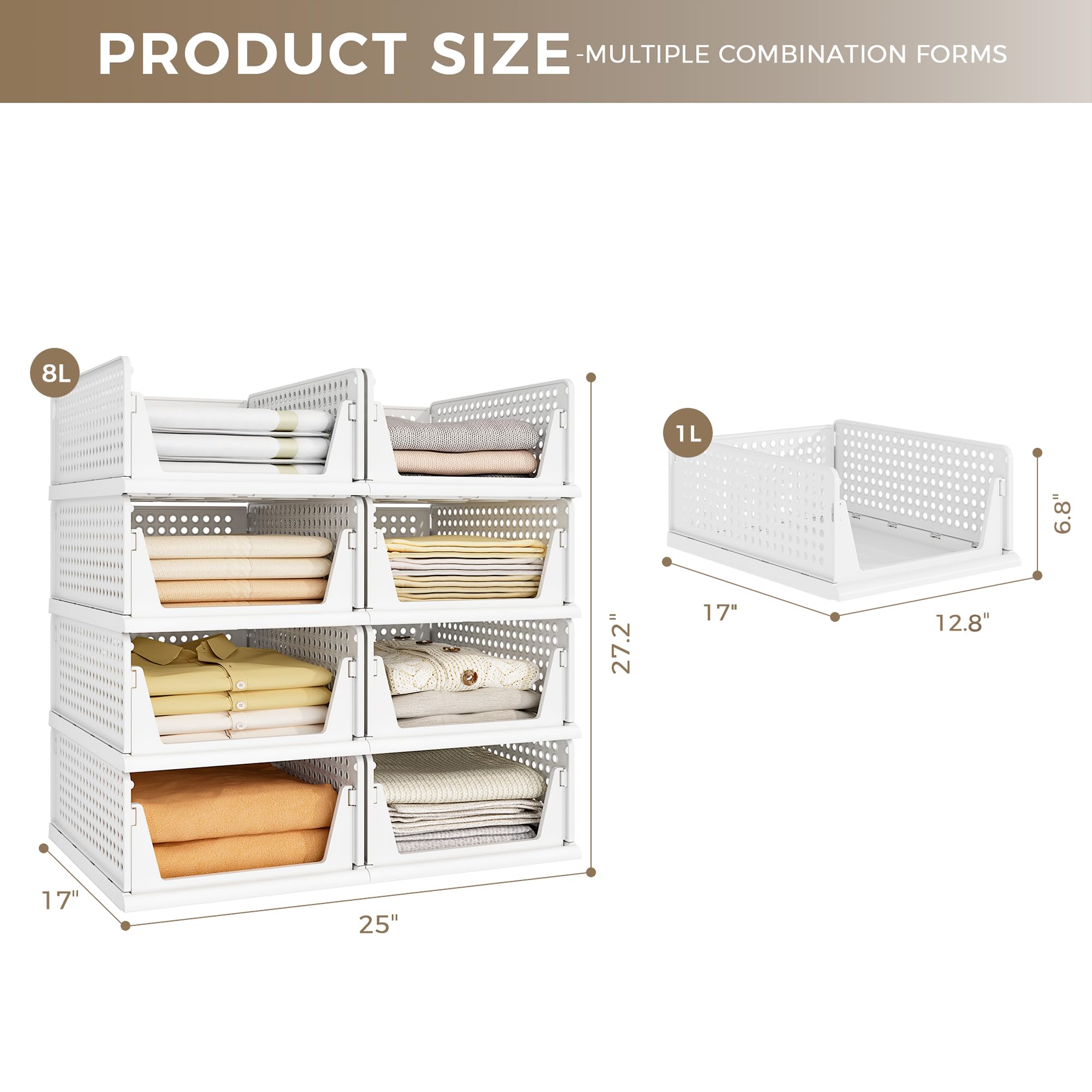 Pinkpum foldable storage bins for dorm spaces keep essentials tidy.