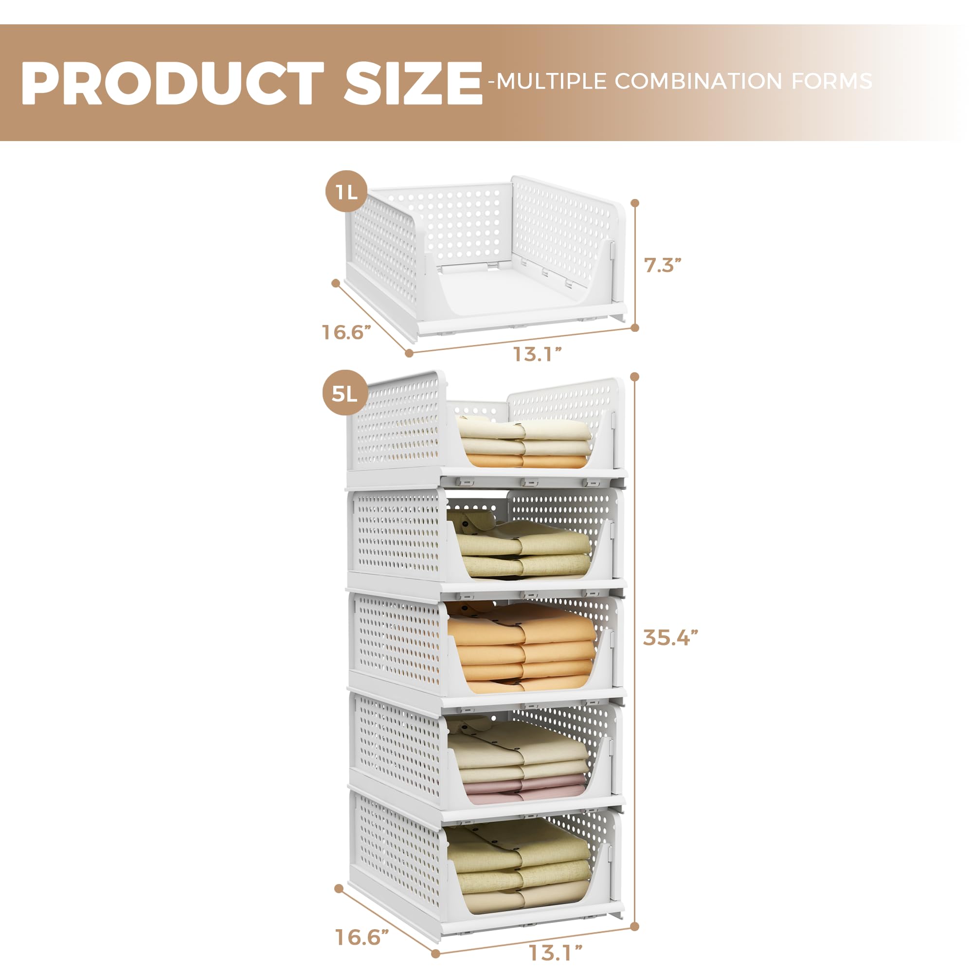 Pinkpum multi-layer stackable configuration for customized storage.