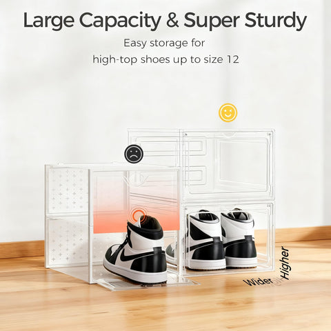 Pinkpum box open door emphasizes easy access to daily-worn sneakers.