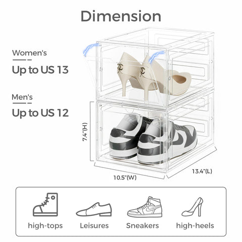 Pinkpum box side view highlights slim footprint for compact closet organization.