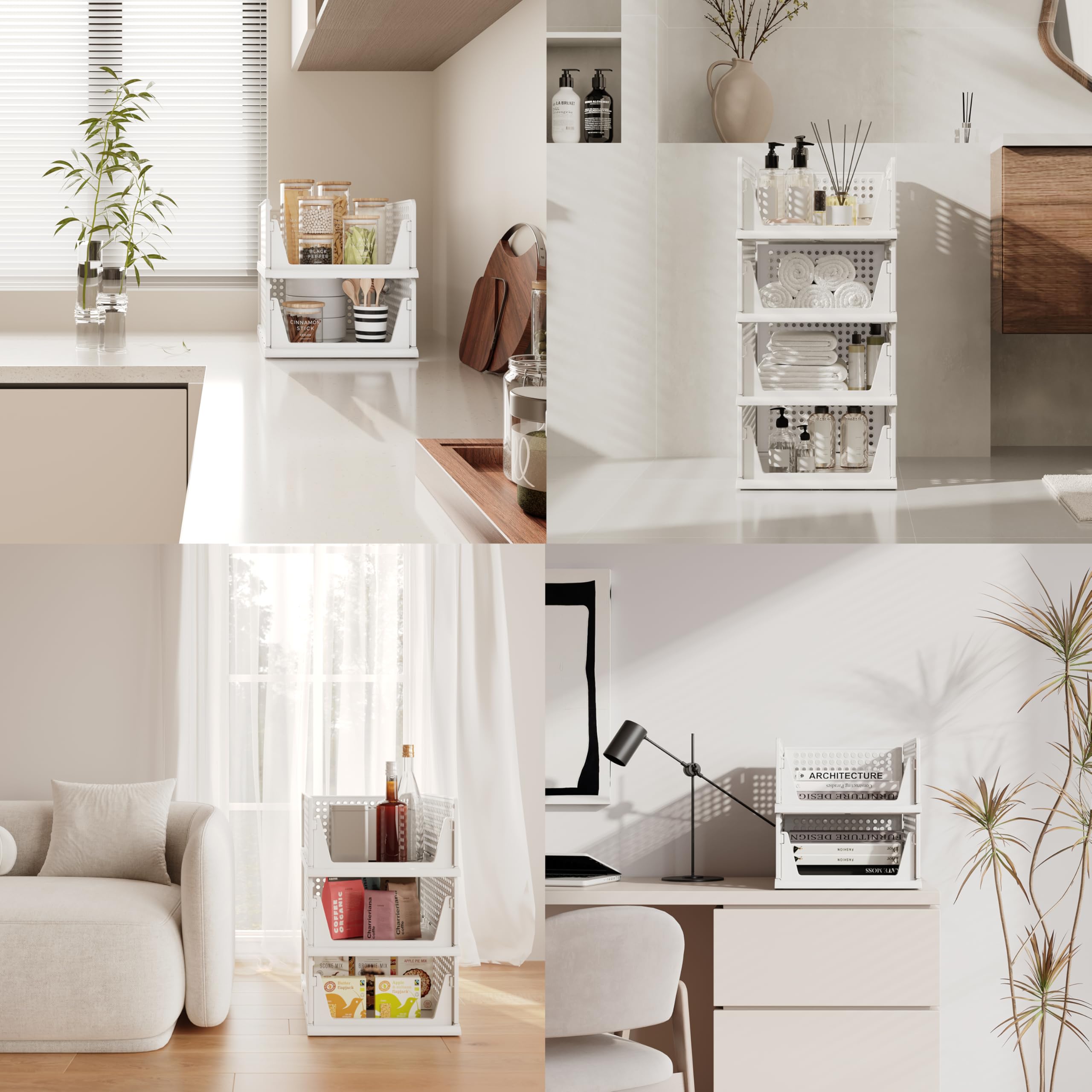 Pinkpum closet organizers maximize vertical space in small rooms.