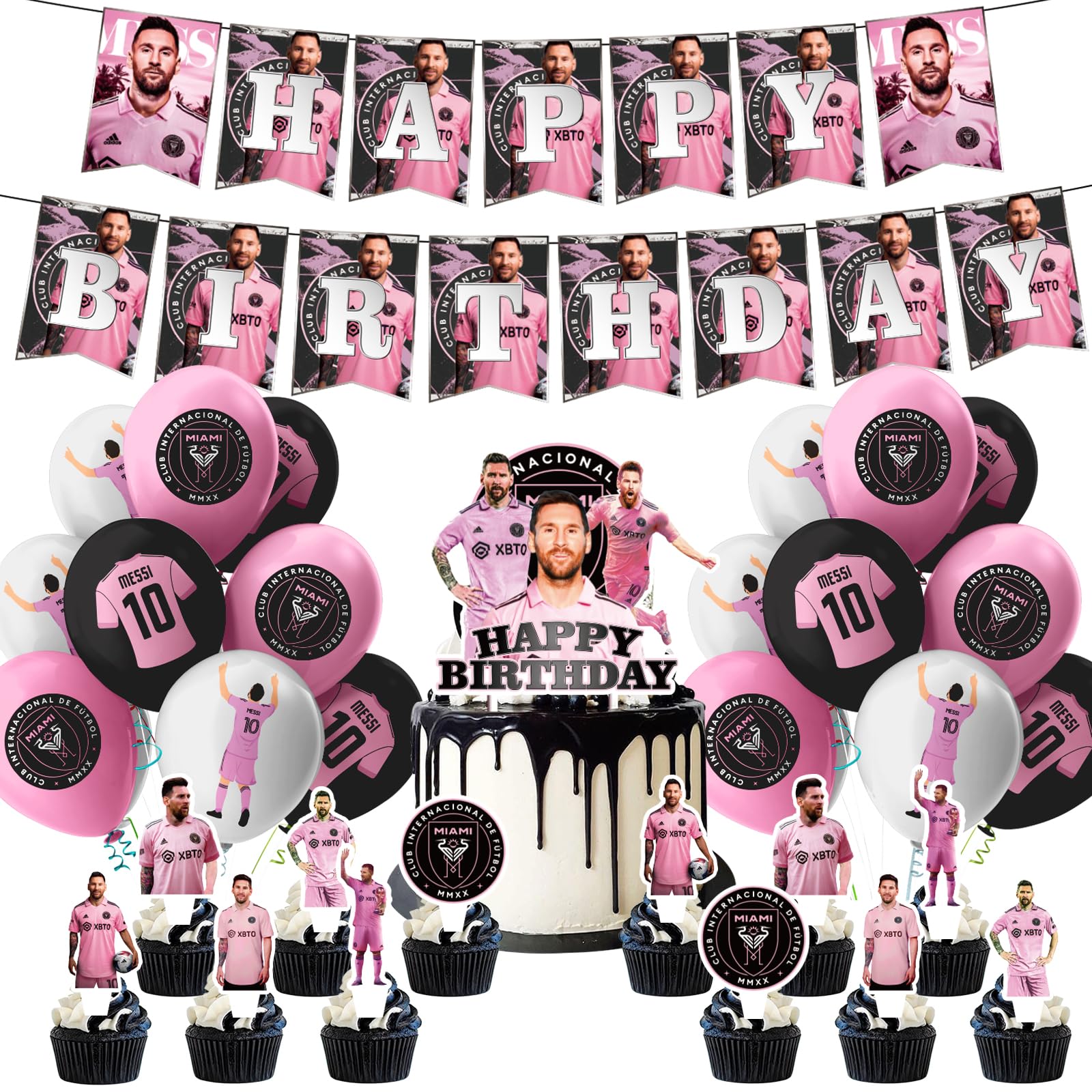 PINUO Soccer Star Banner: vibrant backdrop for a sporty birthday party