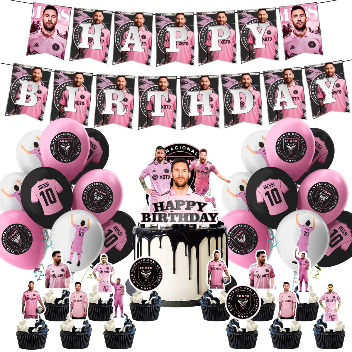 PINUO Soccer Star Banner: vibrant backdrop for a sporty birthday party