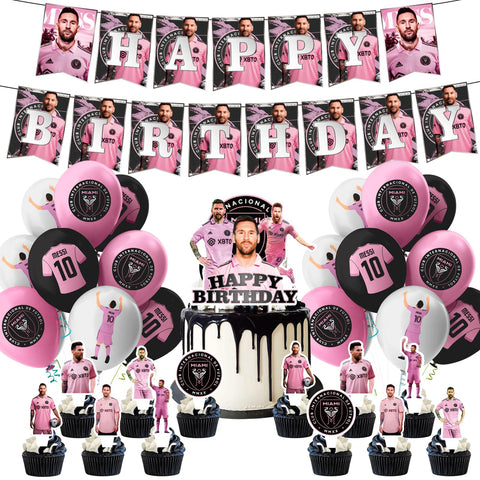 PINUO Soccer Star Banner: vibrant backdrop for a sporty birthday party