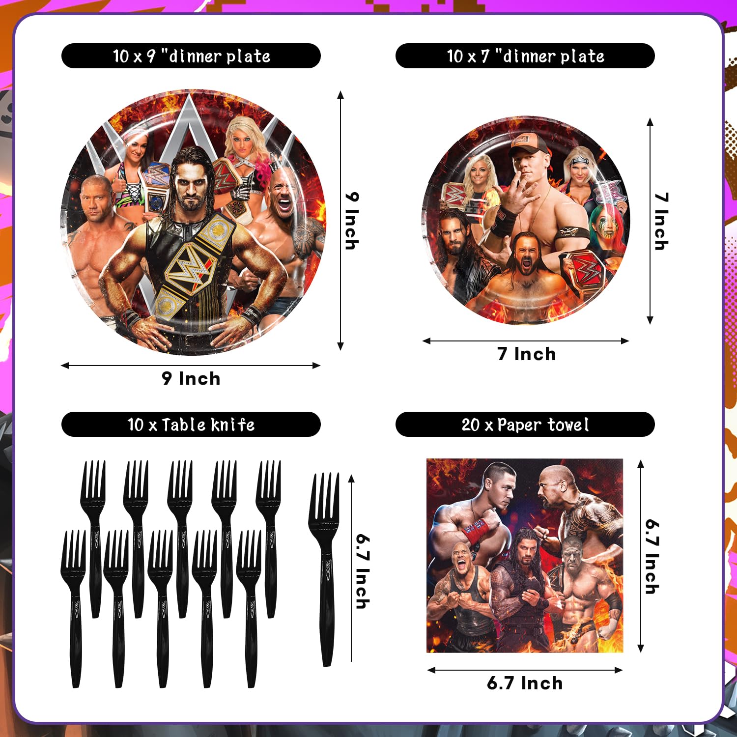PINUO 7-inch dessert plates provide fun portions with rigidity.