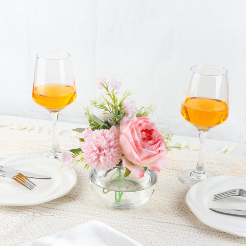 PINIWON vase as candle holder creates a warm ambient tablescape