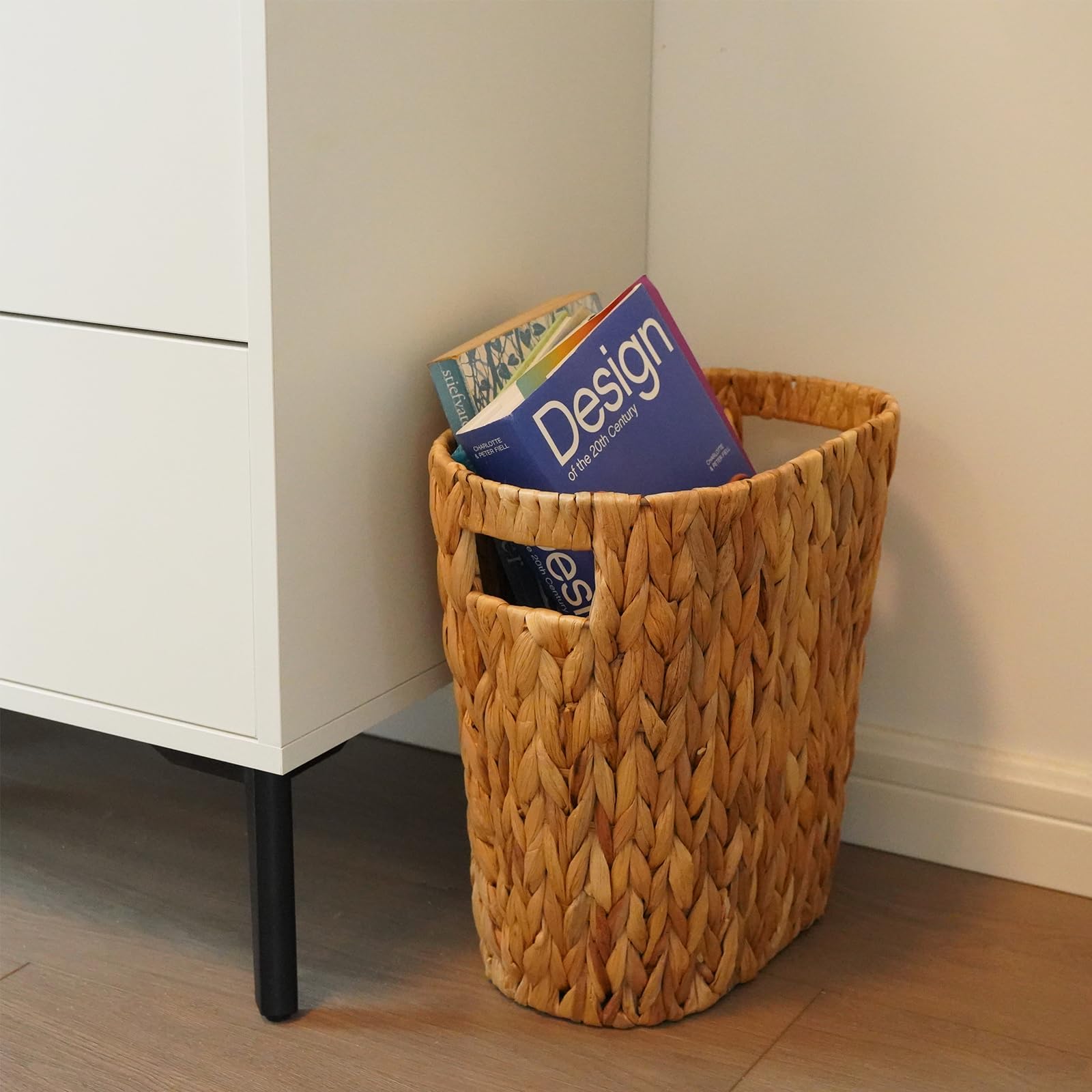 PINXIURY versatile waste basket doubles as a convenient organizer
