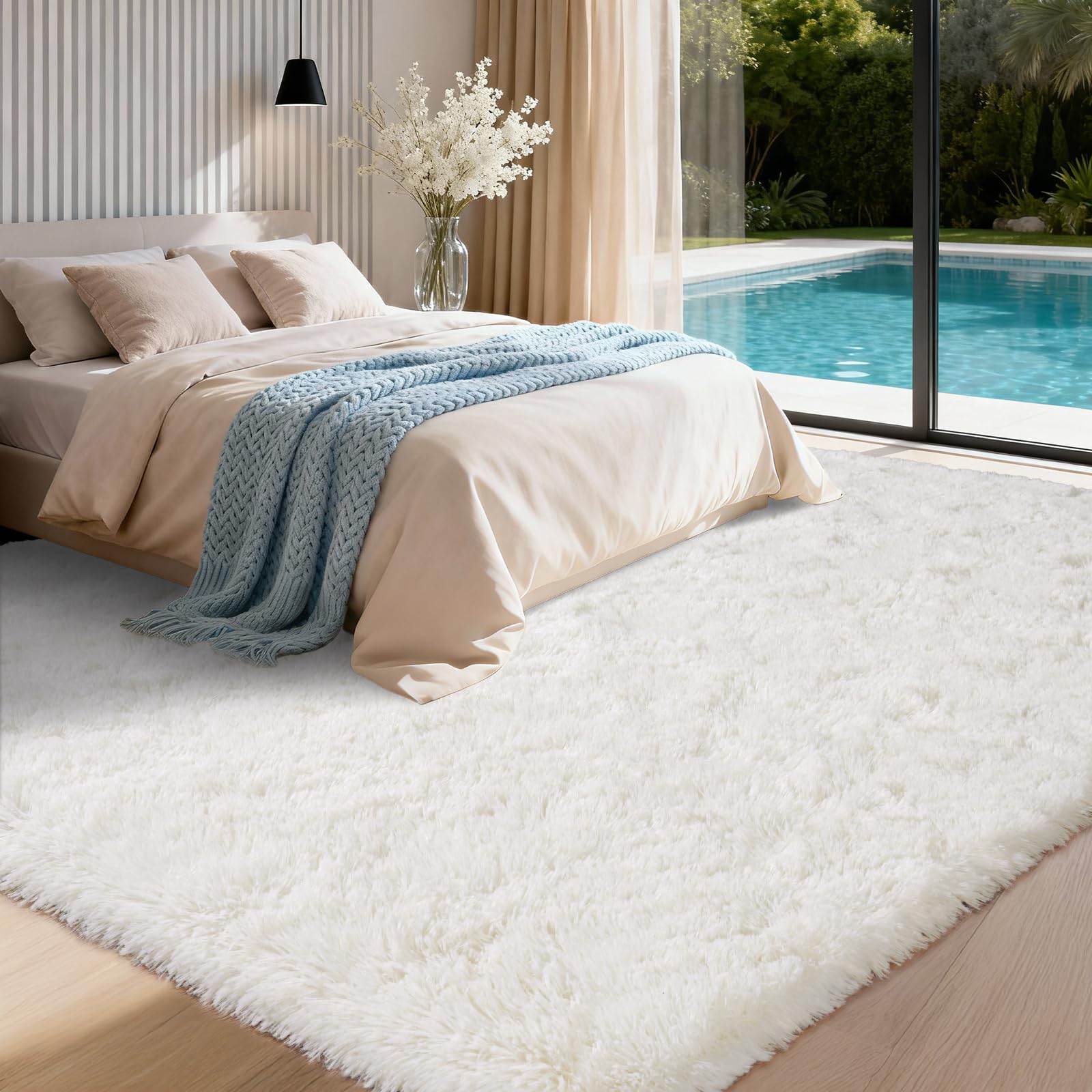 PIPABOBO living-room scene features cream rug adding warmth and style
