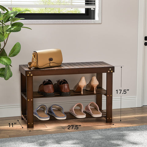 Pipishell bamboo shoe rack bench assembly in minutes with clear instructions.