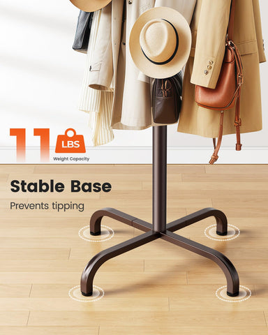 Pipishell coat rack in entryway with coats and bags organized.