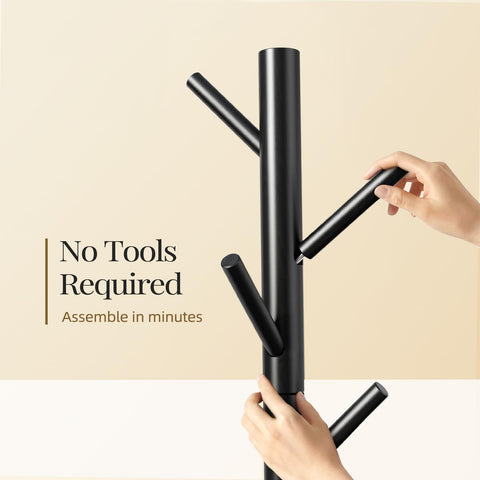 Pipishell coat stand detailed finish prevents snagging on fabrics.