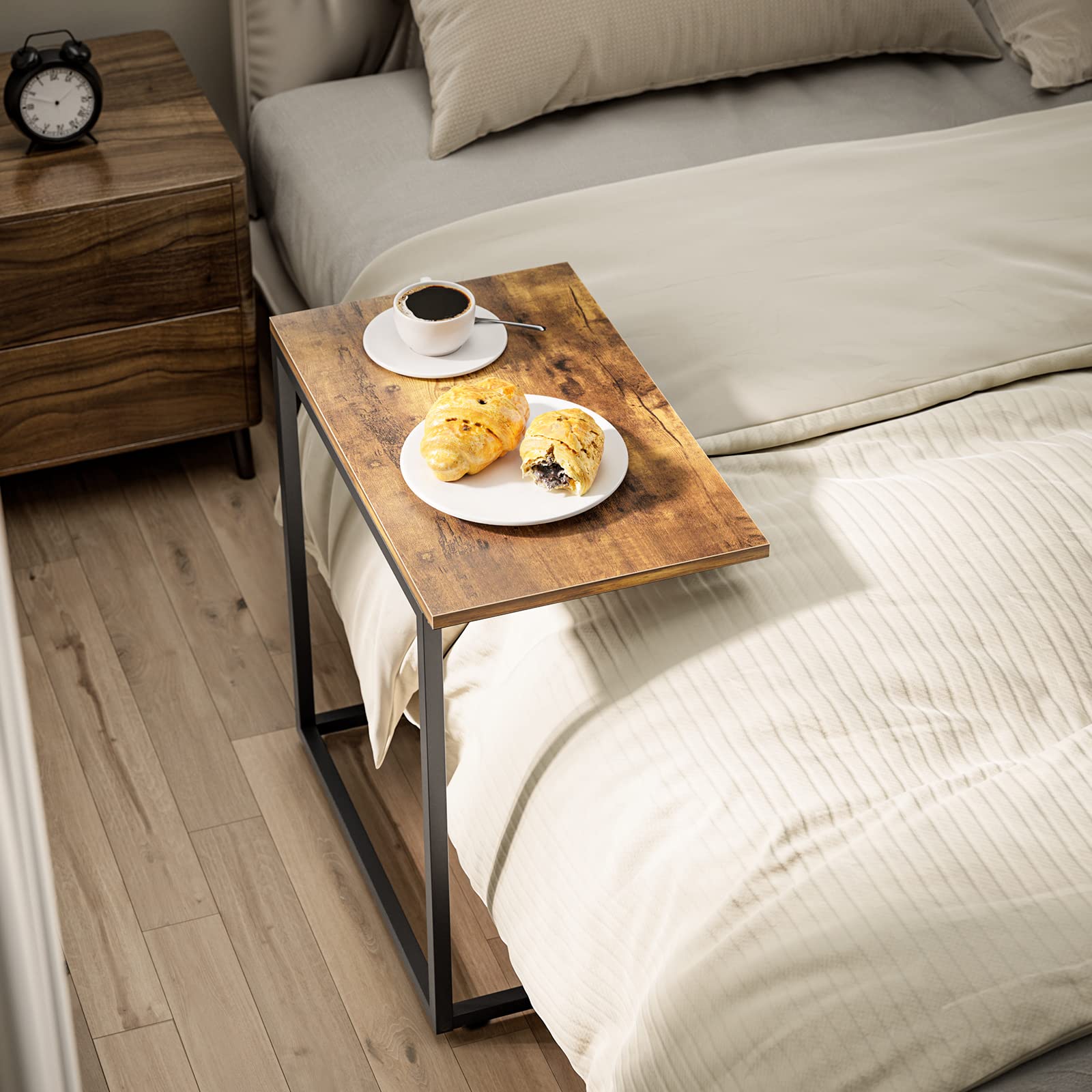 Pipishell end table with matte frame provides sturdy smooth surface