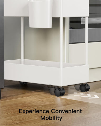 Pipishell slim cart for closet or pantry organization.