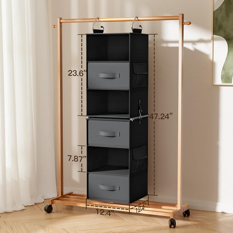 Pipishell separable units arranged to fit different closet dimensions with modular flexibility.
