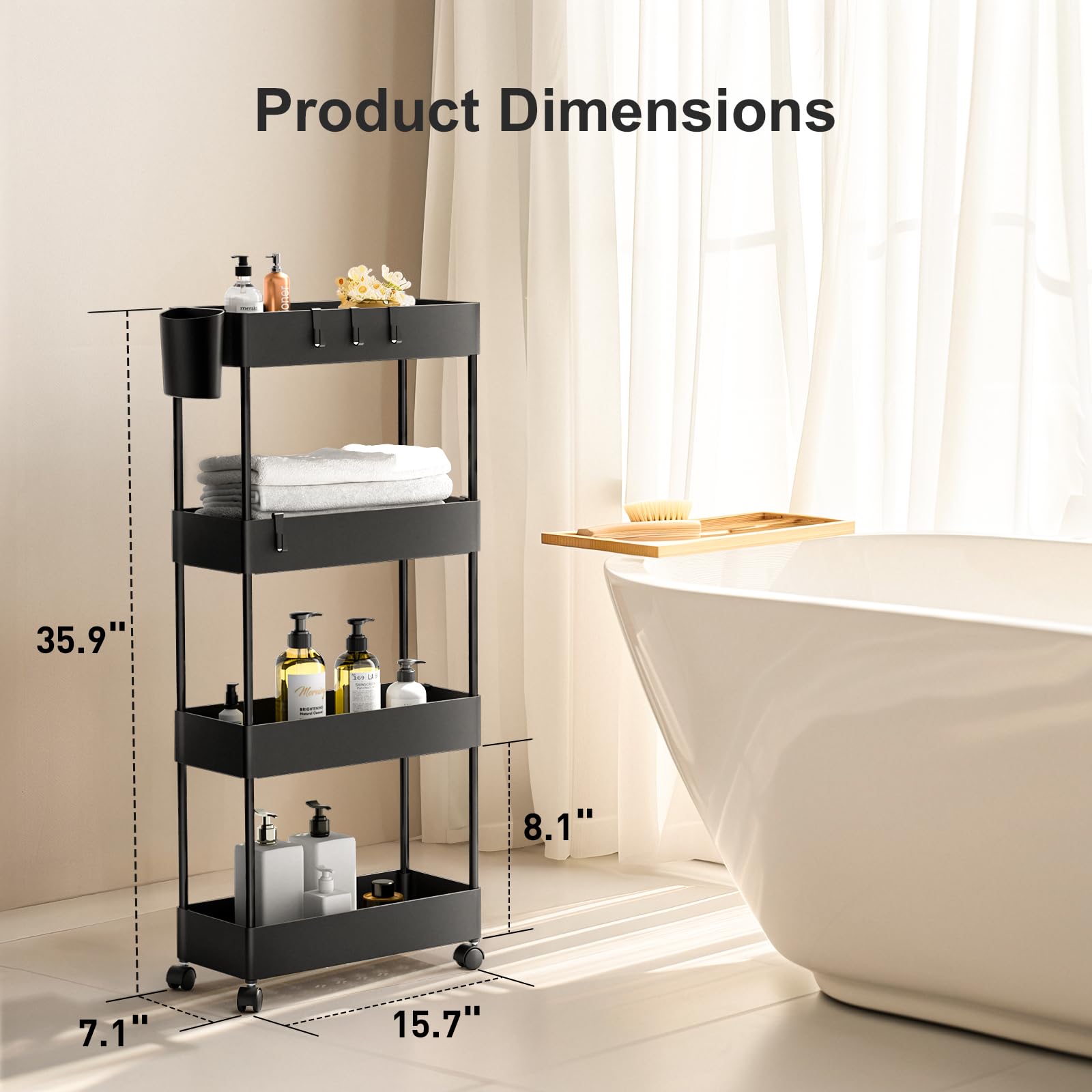 Pipishell slim storage cart assembly options for flexible layouts.