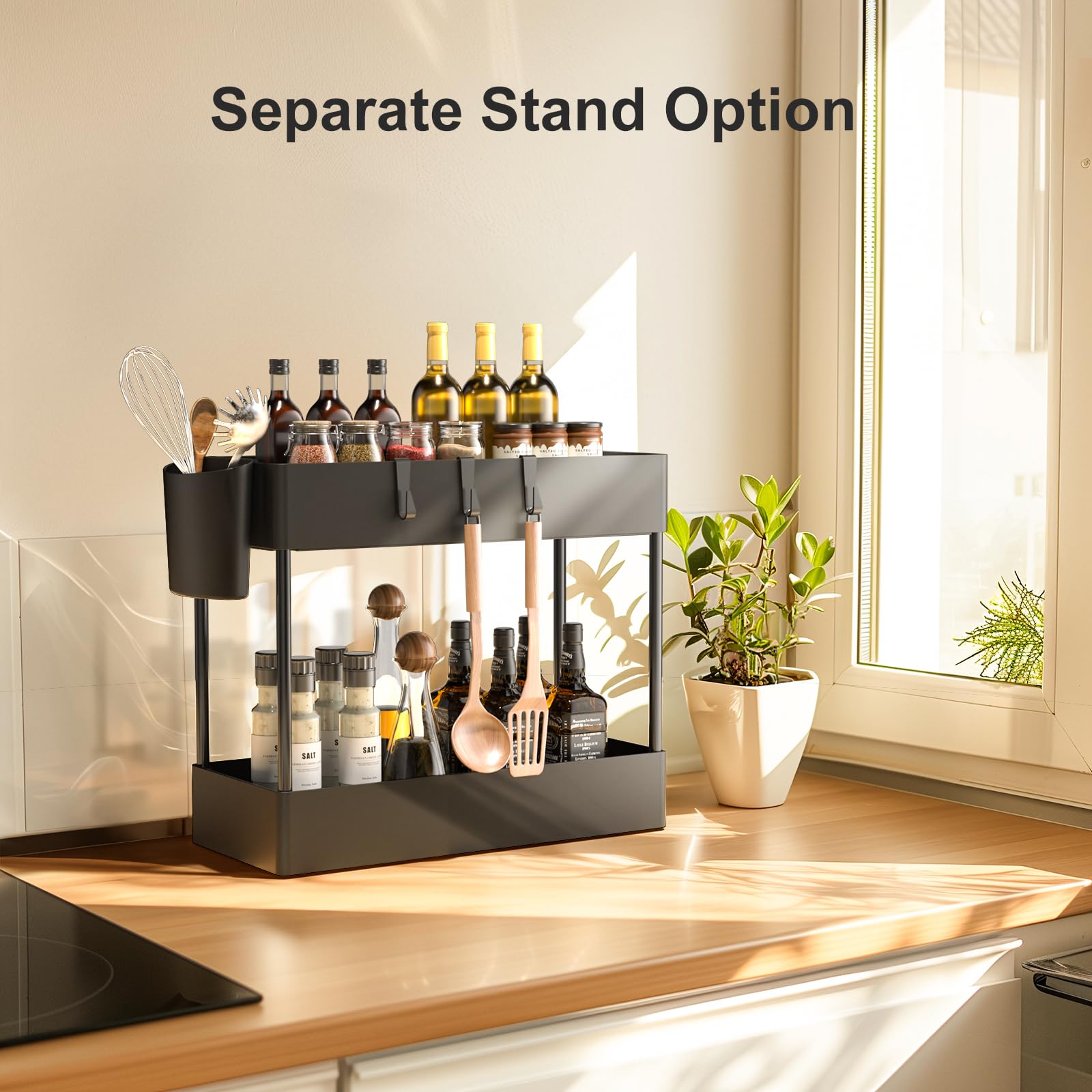 Pipishell slim storage cart under-counter fit for slim gaps.