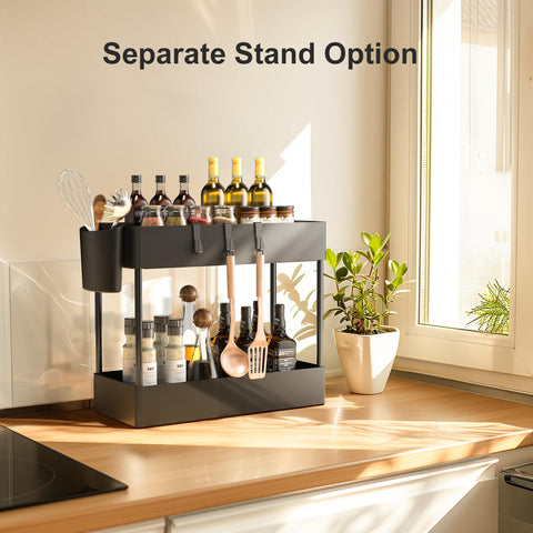 Pipishell slim storage cart under-counter fit for slim gaps.