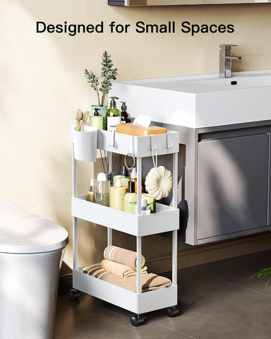 Pipishell cart under sink kitchen organizer for compact storage.