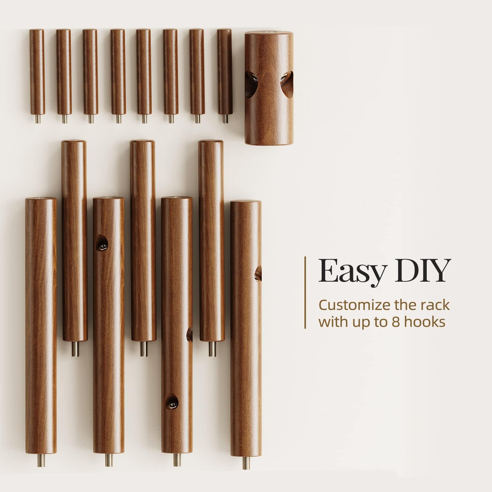 Pipishell wood grain finish highlighting warm brown tones.