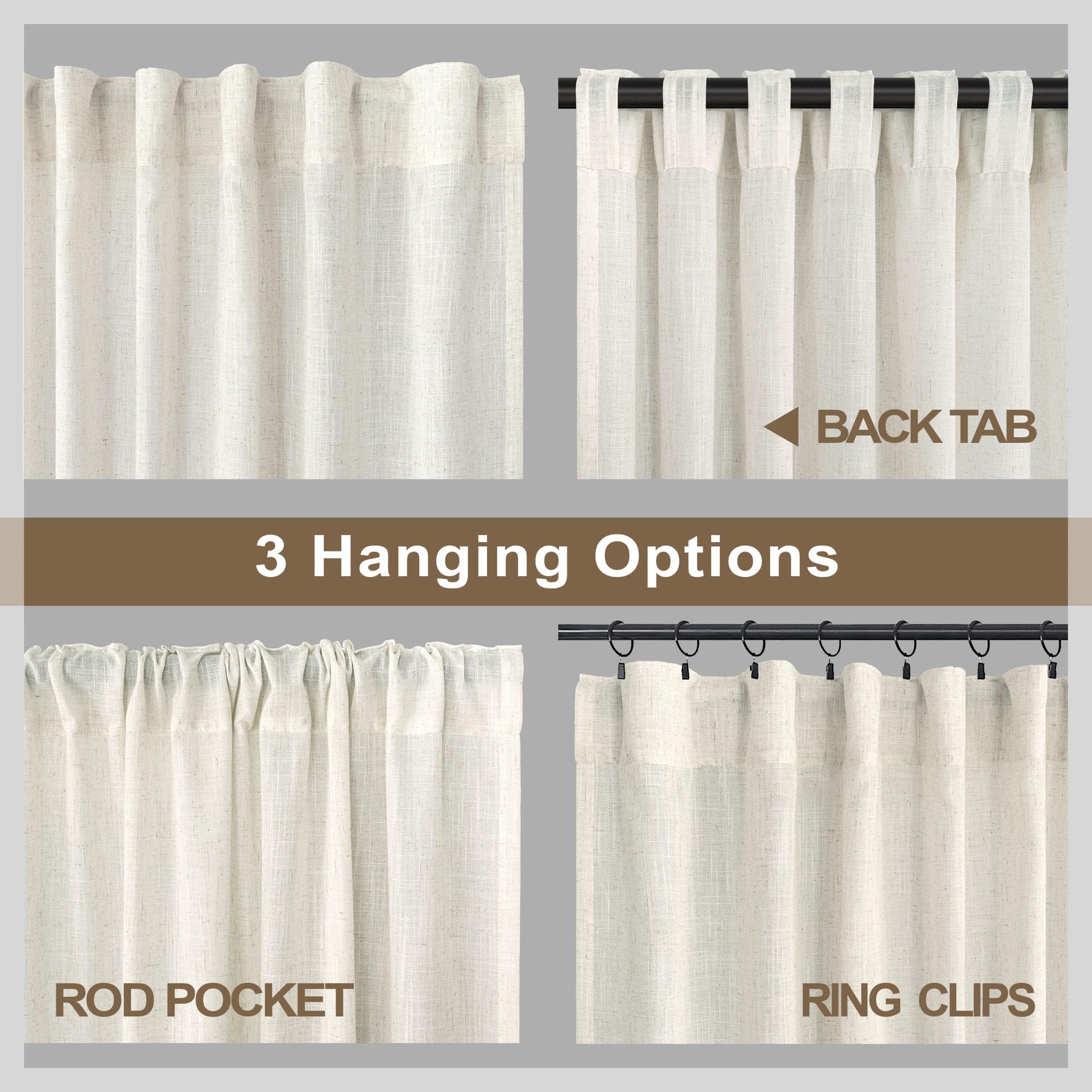 Pitalk airy lightweight curtains for bright, breathable spaces