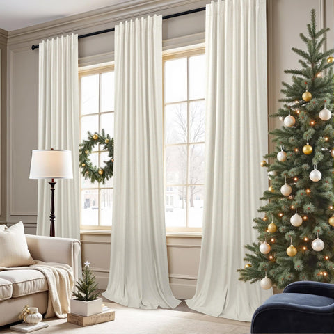 Pitalk back loops create an elegant pleated look for a refined living room.
