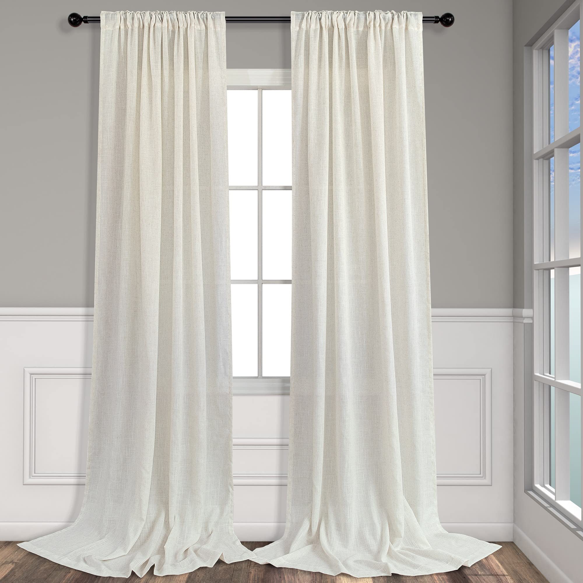 Pitalk easy-care linen curtains machine washable for hassle-free maintenance