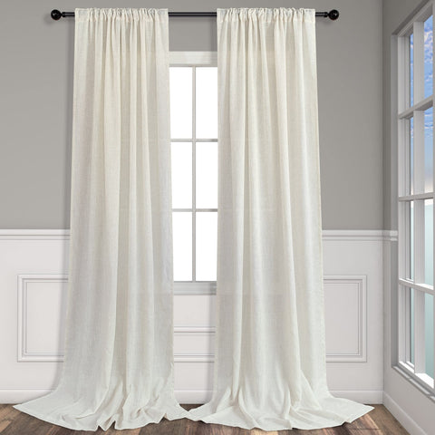 Pitalk easy-care linen curtains machine washable for hassle-free maintenance