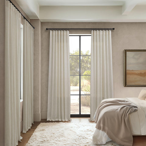 Pitalk flax linen curtains soft touch linen blend for natural decor