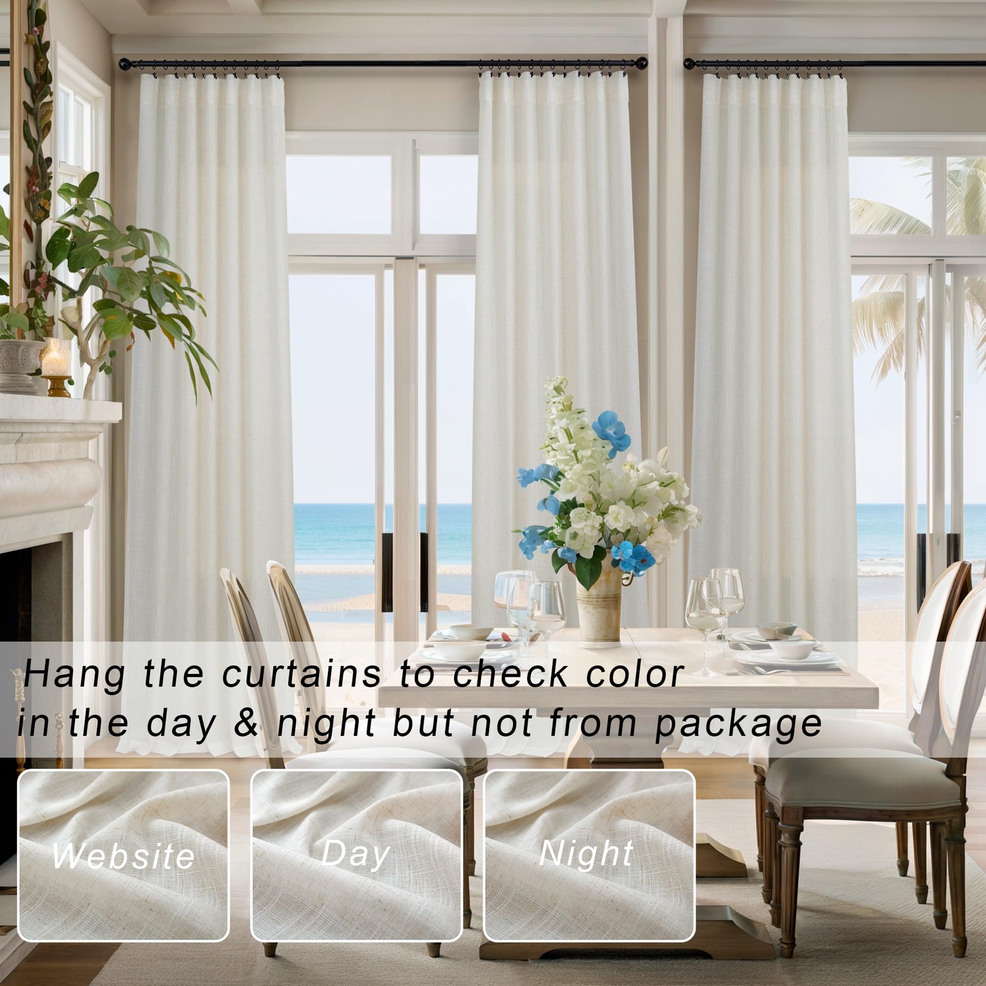 Pitalk light-filtering semi-sheer weave diffuses daylight while preserving privacy