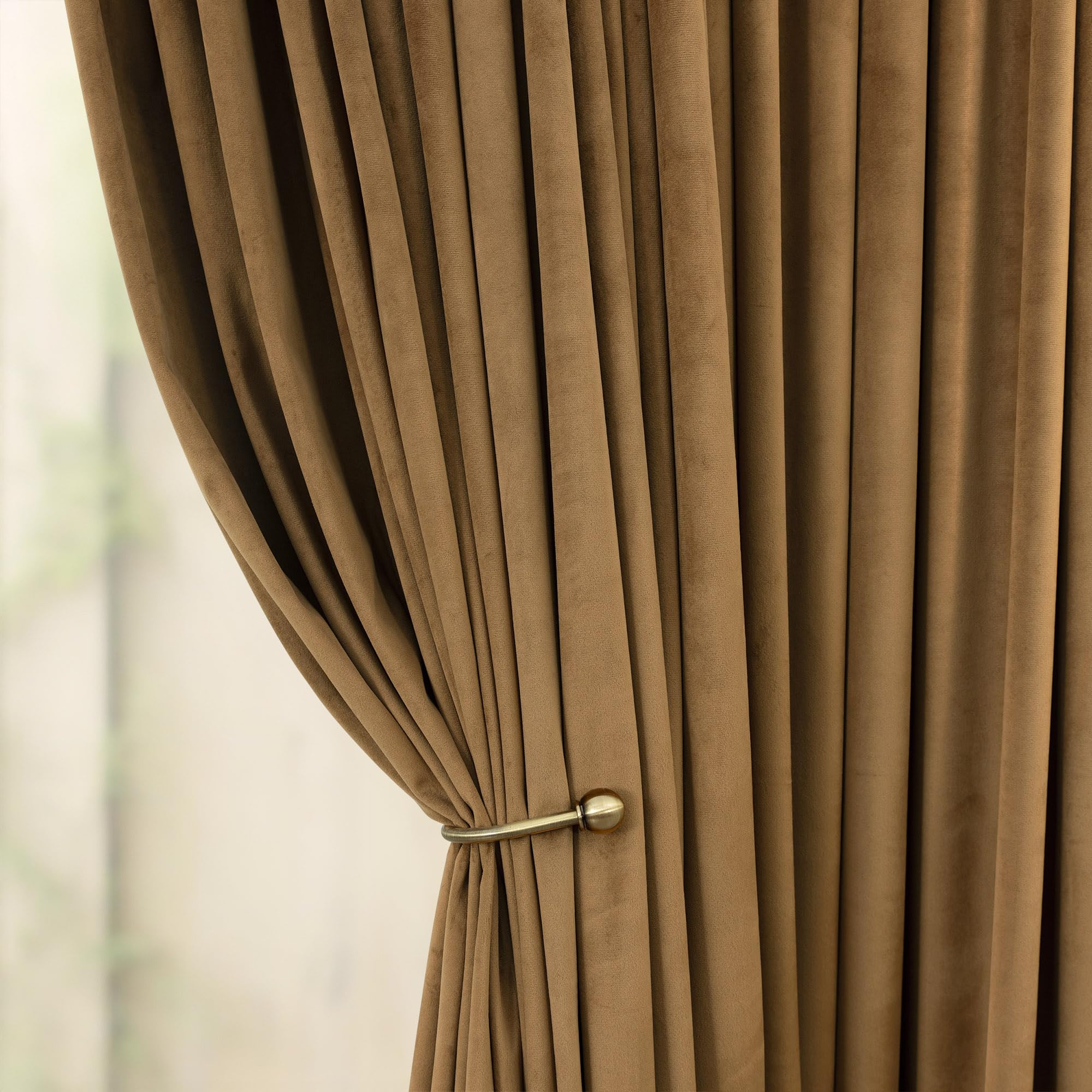 Pitalk velvet curtains in a living room setting elevate ambience and style.