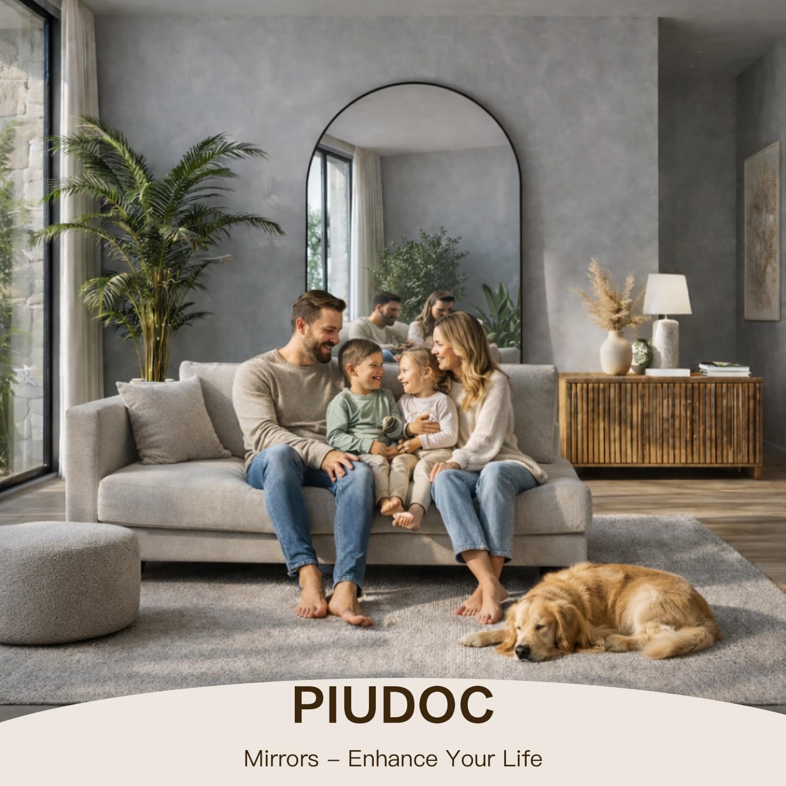 PIUDOC ultra-clear smash-proof mirror for safe, crystal-clear reflections.