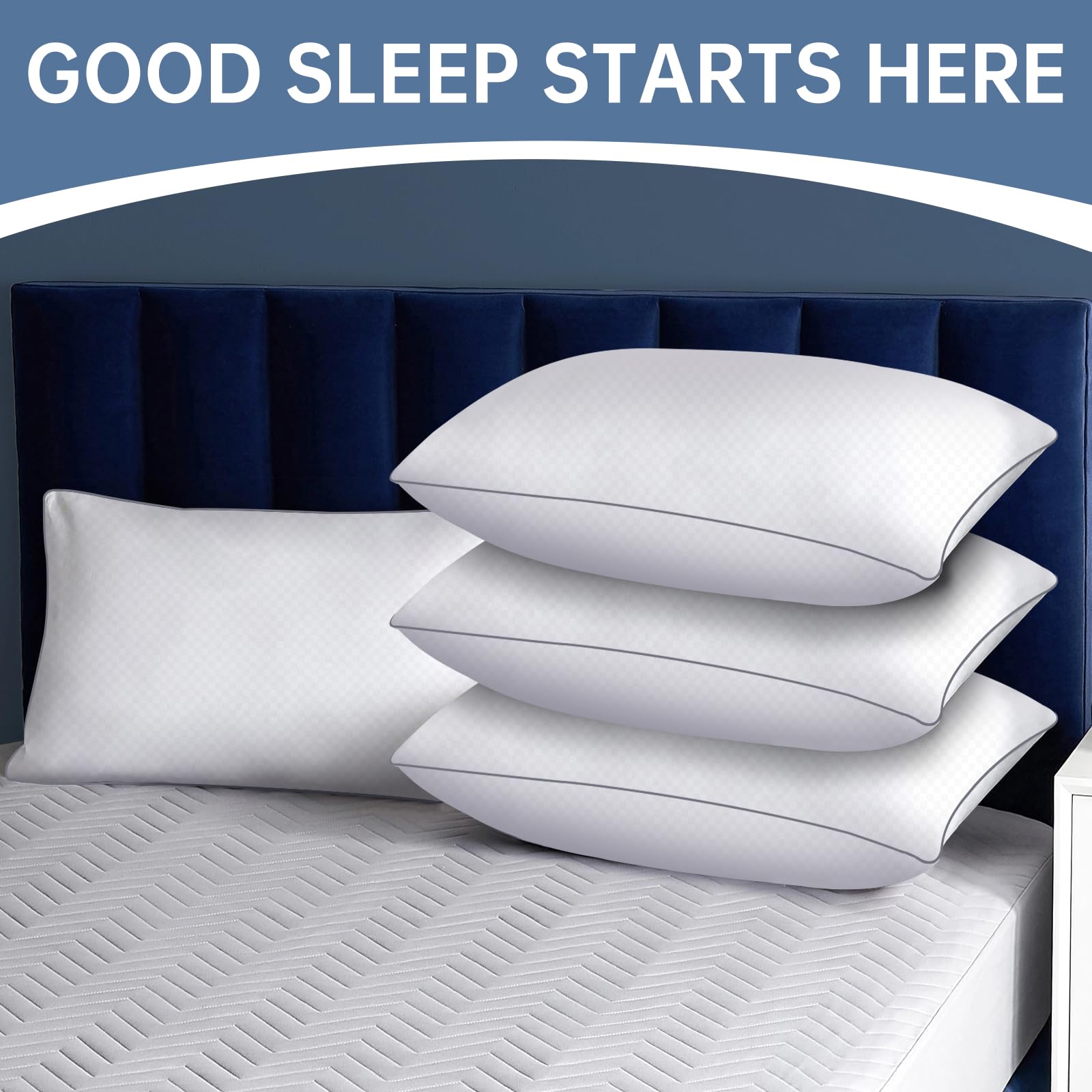 Piwaal bed pillows prone sleep compatibility illustrates versatile support.